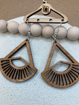 326 Geometric Fan Wooden Dangle