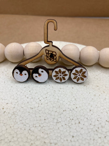 315 - Penguin / Snowflake Post Set