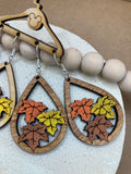 225 Fall Leaves Teardrop Dangles