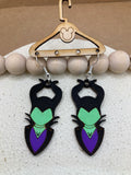 D224 Mistress of Evil Dangle Earrings