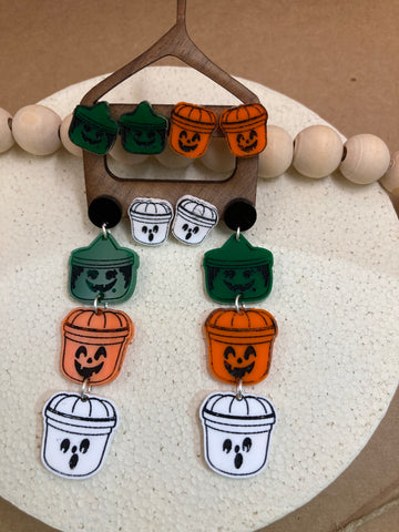 189 Halloween Buckets - Post and Dangles