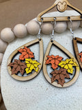 225 Fall Leaves Teardrop Dangles