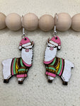 278 - Llama Pink Sweater Dangles