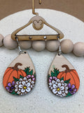 232 Teardrop Pumpkin Earrings