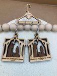 251 Manger scene Dangle Earrings